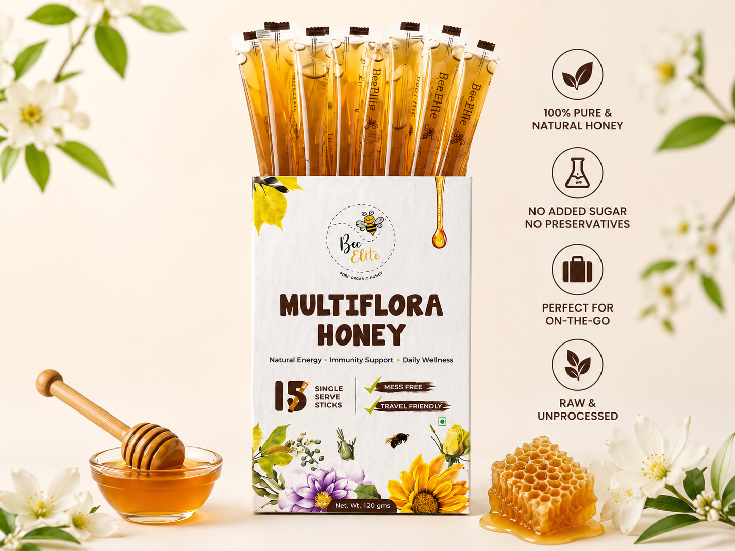 Multiflora Honey Sticks